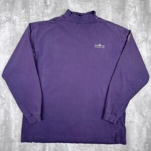 Vintage PGA Tour Phoenix Open T-Shirt Mens Large Purple Long Sleeve Mock Neck